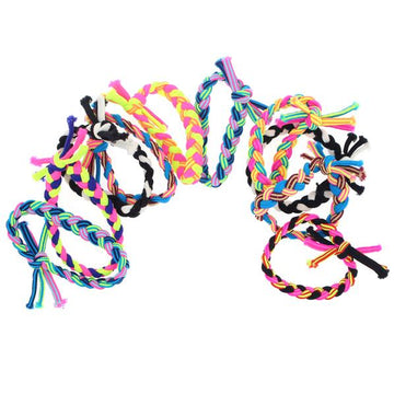 Pack of 10 Double Braided Colorful Elastic Bands Ponytail Holders (Color Varies)